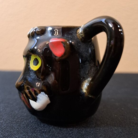 Vintage Poodle Head /Terriers Hand-Painted Ceramic Mini Cups - Picture 7 of 12